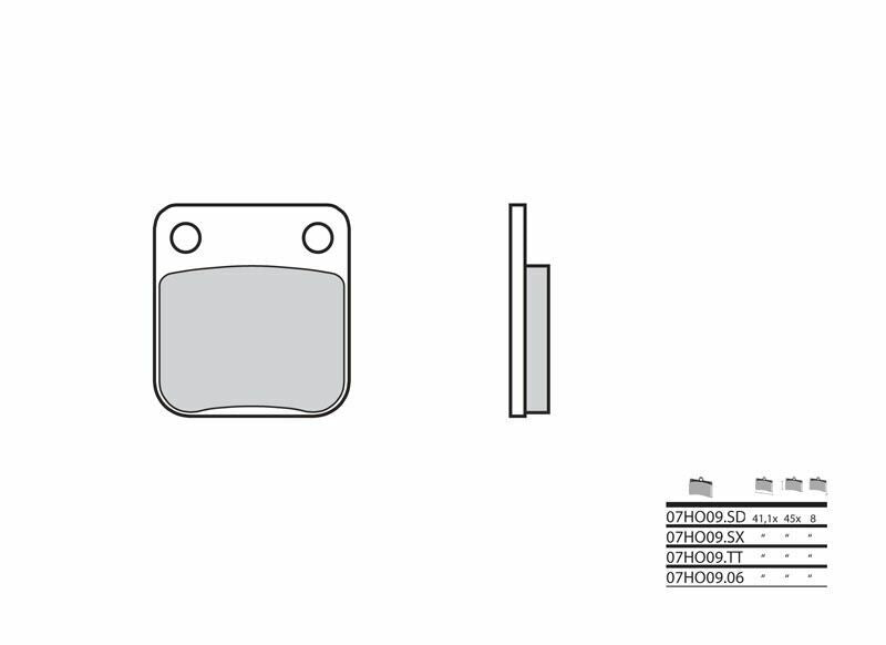 BREMBO Street Brake Pads - 07HO0906 Carbon Ceramic 