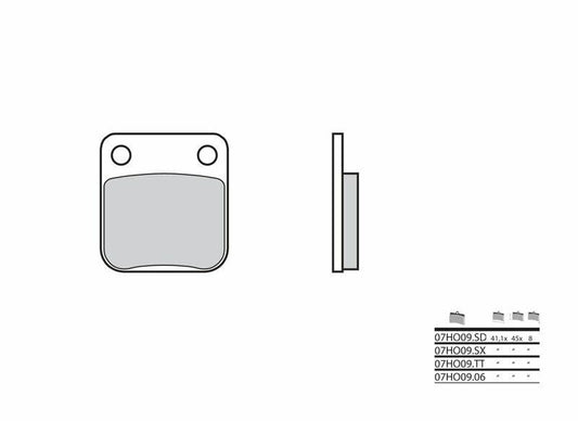 BREMBO Off-Road Brake Pads - 07HO09SD Sintered metal 