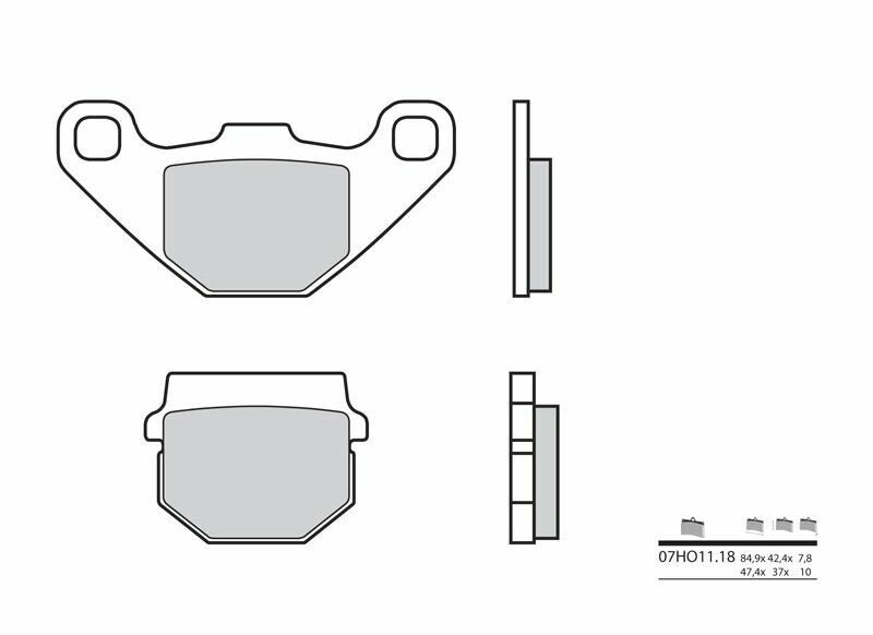 BREMBO Street Brake Pads - 07HO1118 Carbon Ceramic 