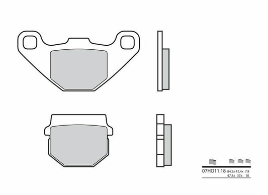 BREMBO Street Brake Pads - 07HO1118 Carbon Ceramic 