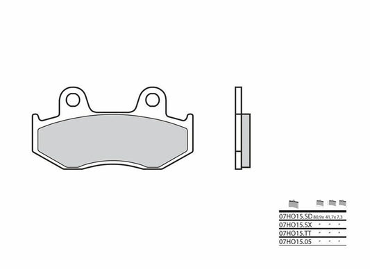 BREMBO Street Brake Pads - 07HO1505 Carbon Ceramic 