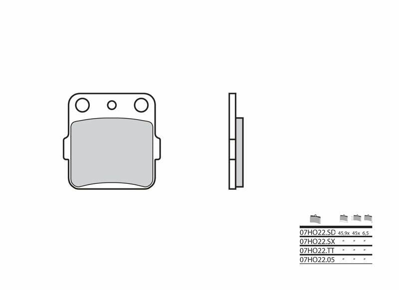 BREMBO Off-Road Brake Pads - 07HO22SD Sintered metal 