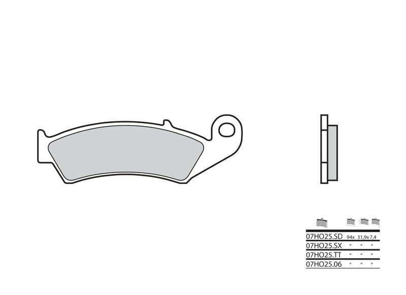 BREMBO Street Brake Pads - 07HO2506 Carbon Ceramic 