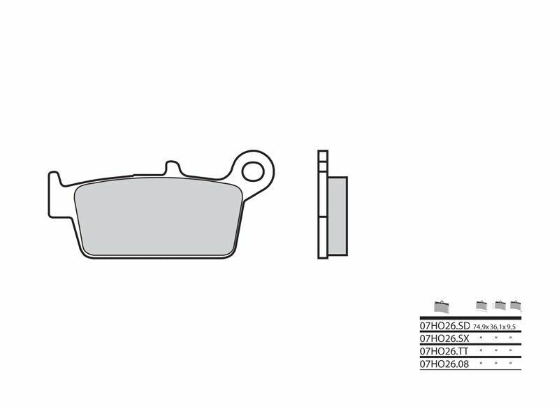 BREMBO Off-Road Brake Pads - 07HO26SD Sintered metal 