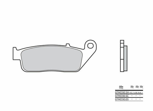 BREMBO Street Brake Pads - 07HO3005 Carbon Ceramic 