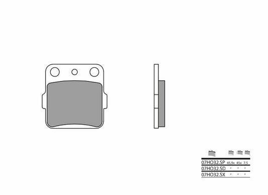 BREMBO Off-Road Brake Pads - 07HO32SD Sintered metal 