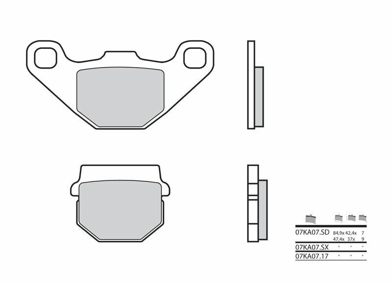 BREMBO Street Brake Pads - 07KA0717 Carbon Ceramic 