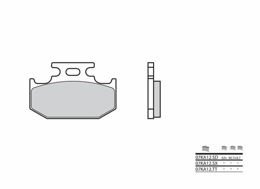 BREMBO Off-Road Brake Pads - 07KA12SD Sintered metal 