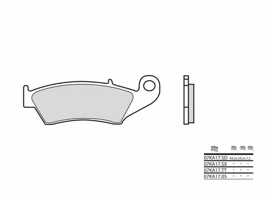 BREMBO Street Brake Pads - 07KA1705 Carbon Ceramic 