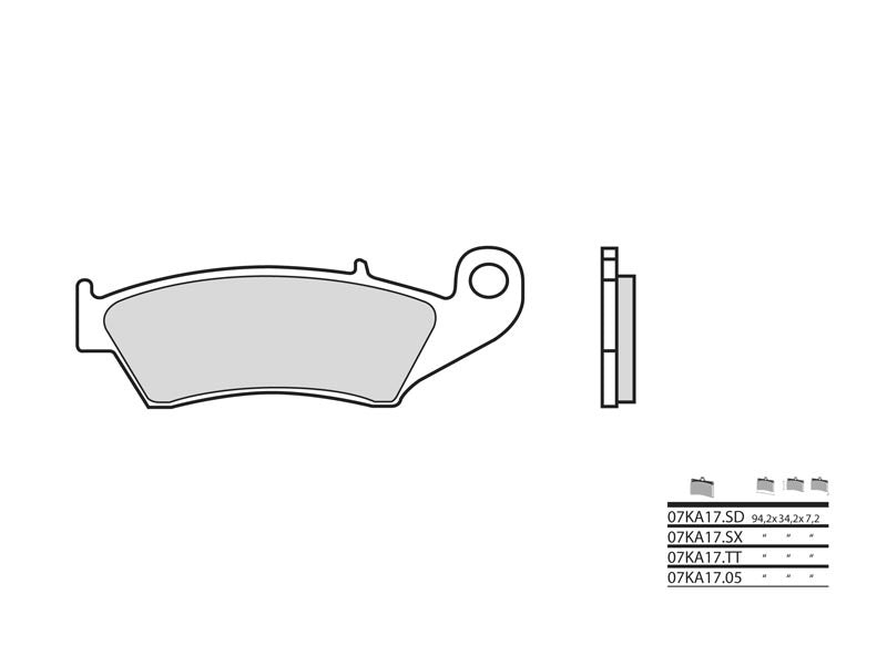 BREMBO Street Remblokken - 07KA17LA Gesinterd metaal