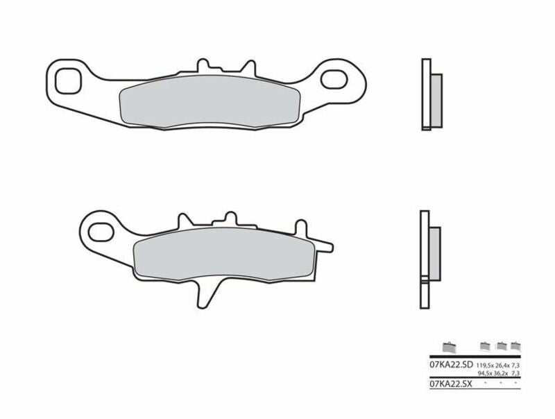 BREMBO Off-Road Remblokken - 07KA22SD Gesinterd metaal