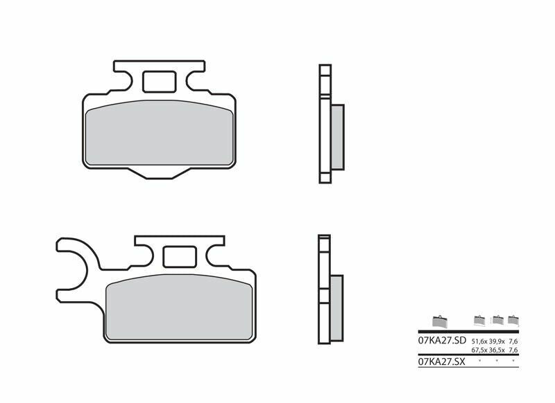 BREMBO Off-Road Brake Pads - 07KA27SD Sintered metal 