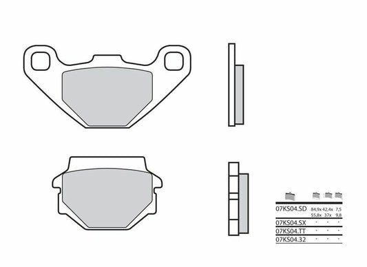 BREMBO Street Brake Pads - 07KS0432 Carbon Ceramic 