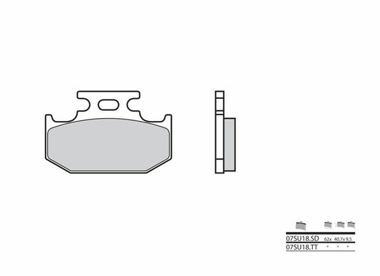 BREMBO Off-Road Brake Pads - 07SU18SD Sintered metal 