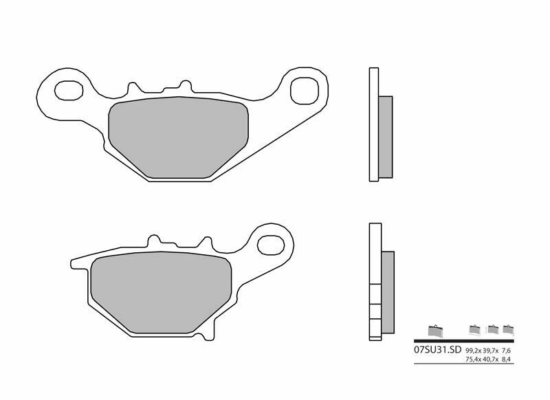 BREMBO Off-Road Remblokken - 07SU31SD Gesinterd metaal