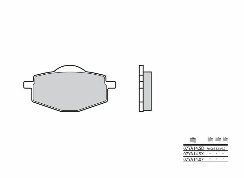 BREMBO Street Brake Pads - 07YA1407 Carbon Ceramic 