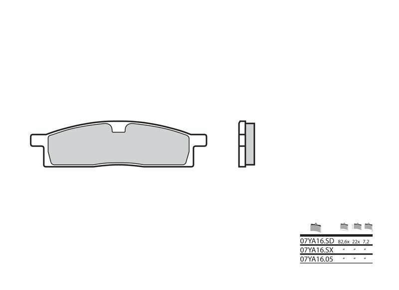 BREMBO Off-Road Brake Pads - 07YA16SD Sintered metal 