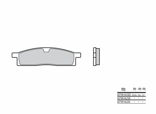 BREMBO Off-Road Brake Pads - 07YA16SD Sintered metal 