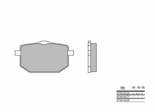 BREMBO Street Brake Pads - 07YA1809 Carbon Ceramic 