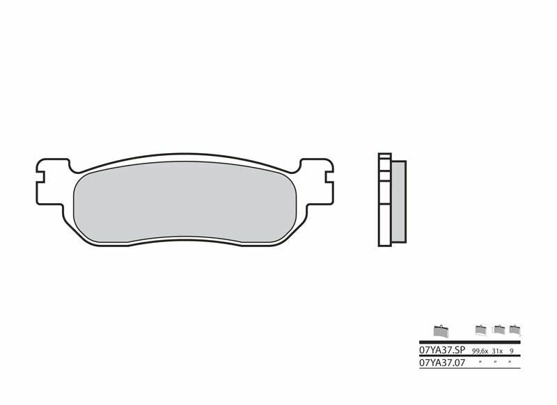 BREMBO Street Brake Pads - 07YA3707 Carbon Ceramic 