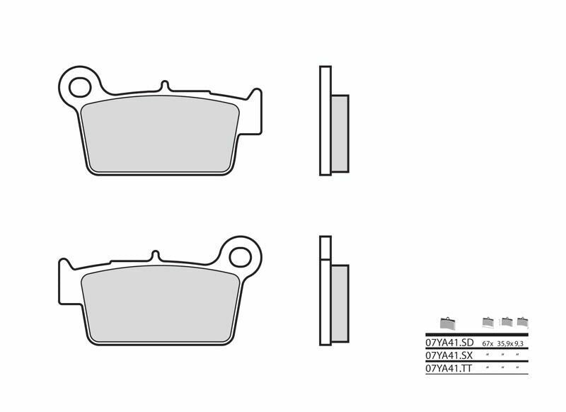 BREMBO Off-Road Brake Pads - 07YA41SD Sintered metal 