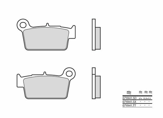 BREMBO Off-Road Brake Pads - 07YA41SD Sintered metal 