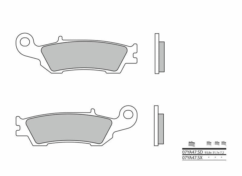 BREMBO Off-Road Brake Pads - 07YA47SD Sintered metal 