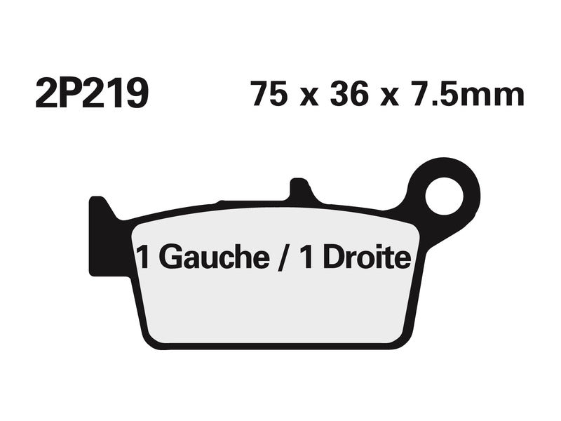 NISSIN Off-Road Brake Pads - 2P-219GS Semi-metal