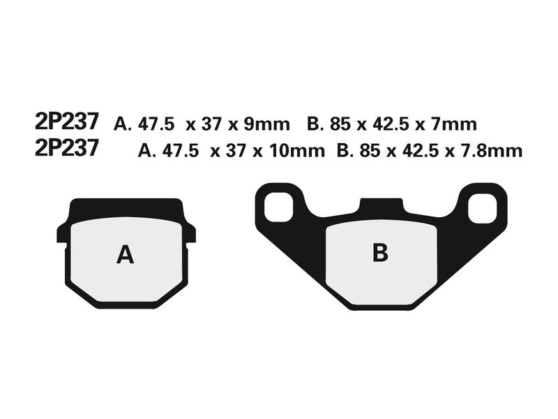 NISSIN Off-Road Brake Pads - 2P-237GS Semi-metal