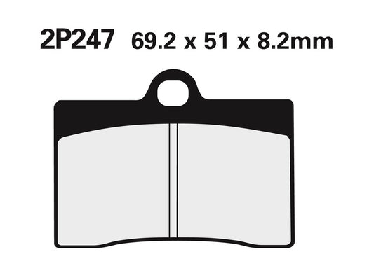 NISSIN Street Brake Pads - 2P-247NS Semi-metal