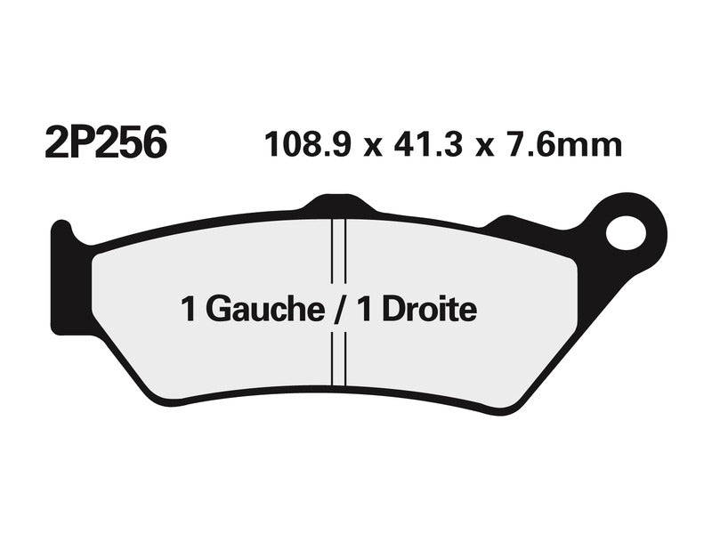 NISSIN Street Brake Pads - 2P-256NS Semi-metal