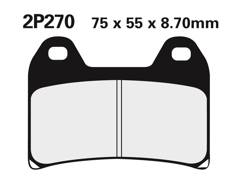 NISSIN Street Brake Pads - 2P-270NS Semi-metal