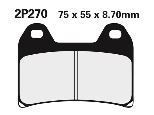 NISSIN Street Brake Pads - 2P-270NS Semi-metal