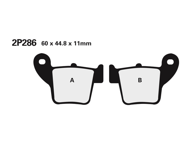 NISSIN Street /Off-Road Brake Pads - 2P-286ST-MX Sintered metal