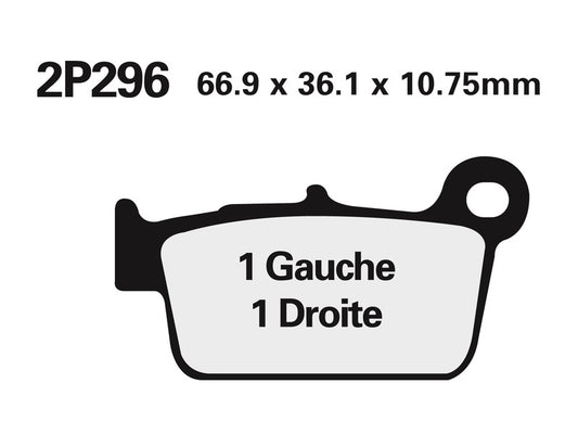 NISSIN Street /Off-Road Brake Pads - 2P-296ST-MX Sintered metal