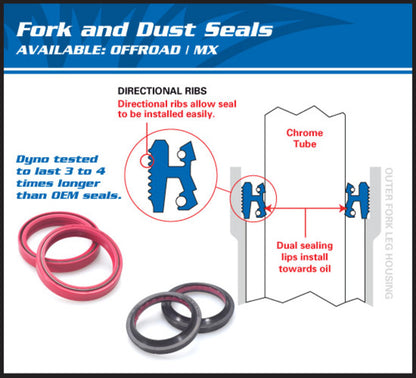 ALL BALLS Front fork seal &amp; dust cover