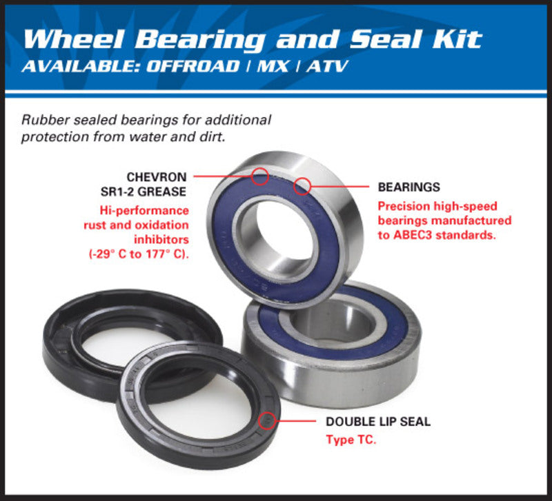 ALL BALLS Rear wheel bearing set Suzuki DR-Z110/Kawasaki KLX110 