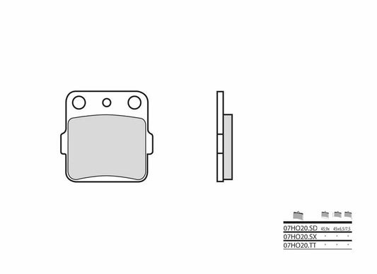 BREMBO Off-Road Brake Pads - 07HO20SD Sintered metal 