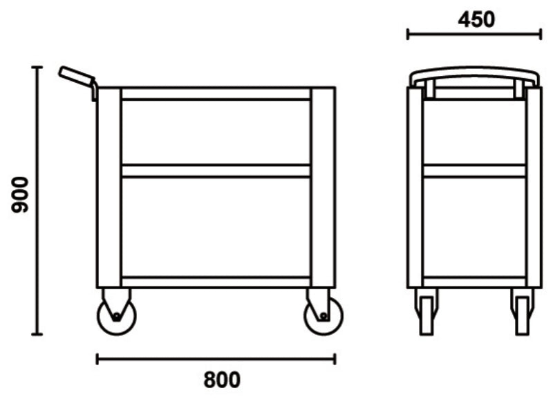 BETA Trolley gereedschapswagen grijs