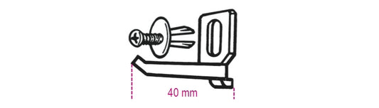 BETA Haken + aluminium bouten voor gereedschap wand houder clip