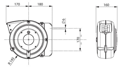 ELEKTRISCHE HASPEL15 M/3 STEKKERS 230 V / Ø