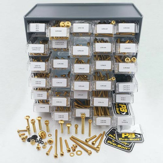 PROBOLT Piece Bolts/Nuts/Washers Mix Alu Gold 500 Pieces 