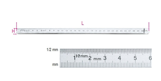 BETA Flexible liniaal 150mm roestvast staal