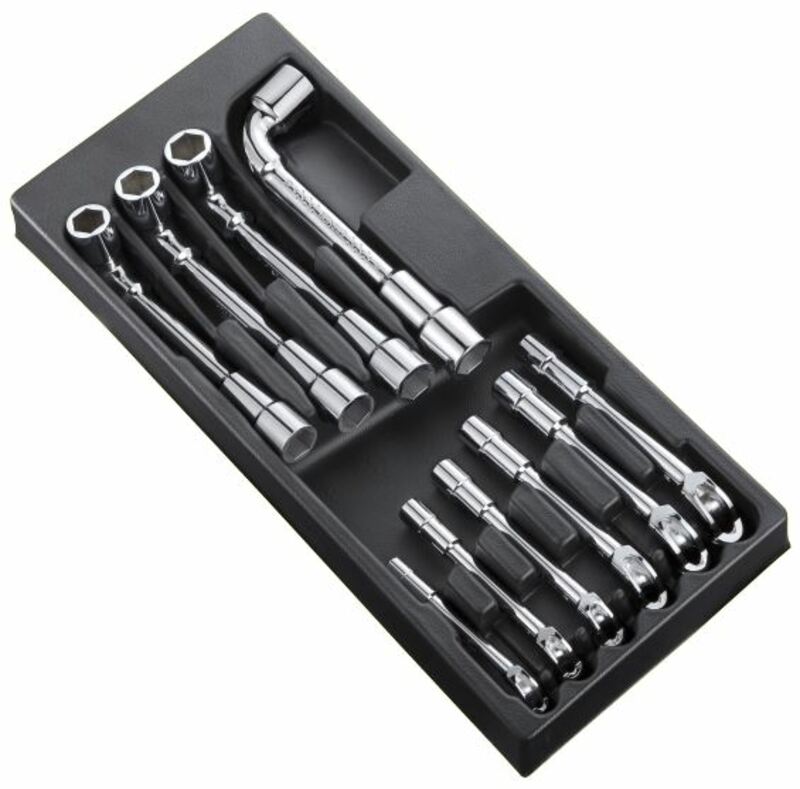 EXPERT 10 Angled Socket Wrenches Tools Module - Plastic Tray