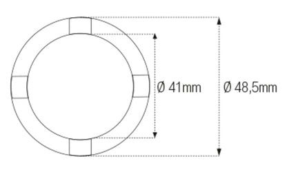 Nokkendop JMP voor stuurkolommoer Ø INW 41mm - Ø UITW 48.5mm - 4 nokken