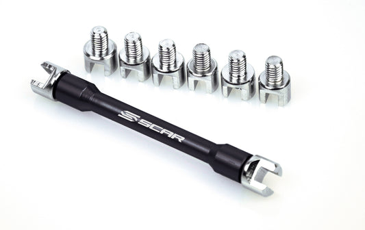 SCAR spoke wrench set black 