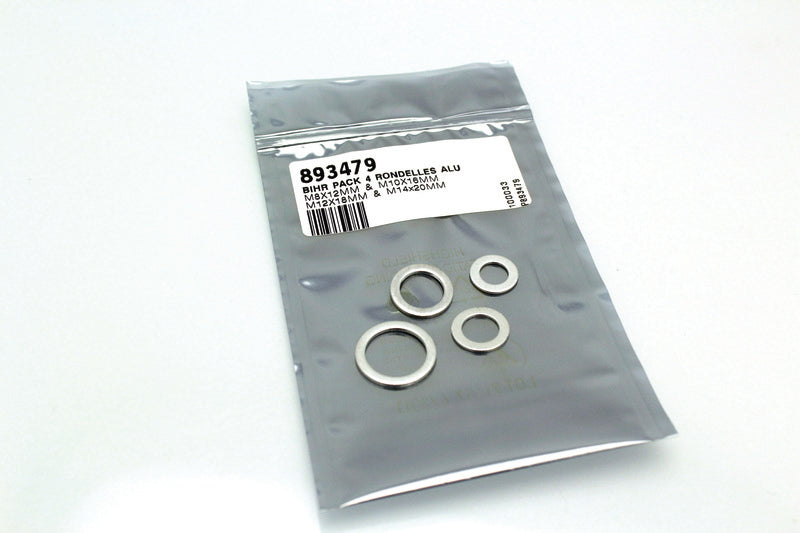 SET OF 4 ALU RINGS BIHR M8X12MM &amp; M10X16MM M12X18MM &amp; M14x20MM