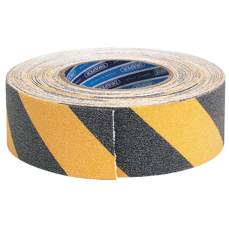 DRAPER Safety anti-slip tape black/yellow 18m 