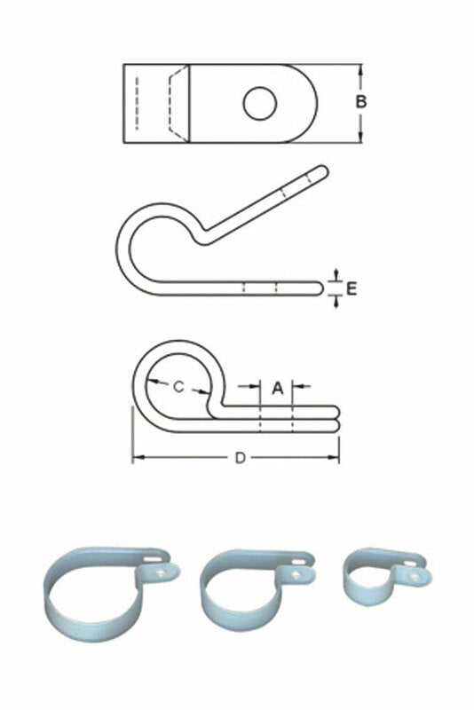 PLASTIC CABLE CLAMP Ø8 MM - PACK X10 WHITE