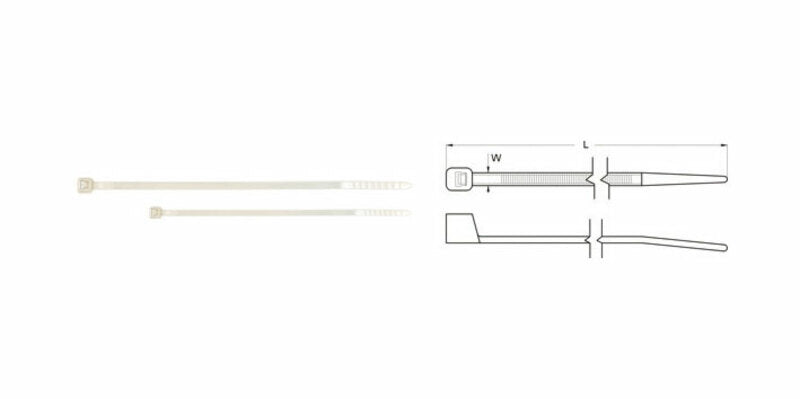 NYLON KABELBINDER  100 X 2,5 - PACK X100 WIT